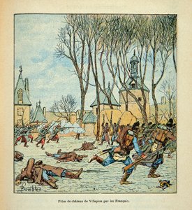 Verovering van het kasteel van Villepion door de Fransen op 1 december 1870, privécollectie
