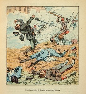 De dood van kapitein De Boissieu tijdens de gevechten van Orleans op 11 oktober 1870 door Louis Charles Bombled