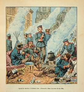 De Duitsers bezetten de stad Orleans op 11 oktober door Louis Charles Bombled