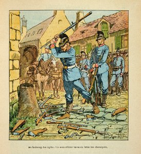 Na de verovering van de stad Orleans in oktober 1870 brak een Beierse onderofficier de jagers
