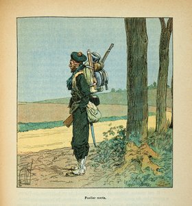 Het leger van de Loire door Eugene Sergent, geïllustreerd door Louis Bombled: Marine Fuselier in 1870 door Louis Charles Bombled