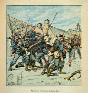 Gevecht tussen Pruisen en Fransen in 1870, privécollectie