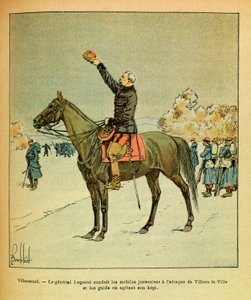Het Oostelijke Leger van Eugene Sergeant, bekend als Grenest, geïllustreerd door Louis Bombled (1862-1927) (Frans-Duitse Oorlog; campagne van 1870-1871): Slag bij Villersexel, januari 1871, Generaal Logerot leidde de Jurassische mobiele eenheid naar de aan
