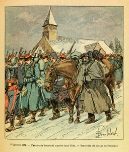 Het Oostelijke Leger van Eugene Sergeant, bekend als Grenest, geïllustreerd door Louis Bombled (1862-1927) (Frans-Duitse Oorlog; campagne van 1870-1871): Op 1 januari