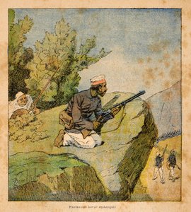 De oorlog in Madagaskar - Anecdotische geschiedenis van de Franse expedities van 1885-1895 door Henri Galli, geïllustreerd door Louis Bombled: Hovas hinderlagen