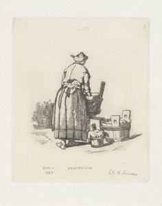 Wasvrouw door Louis Charles Hora Siccama