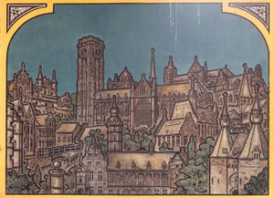 Stationgebouw (Sint-Pietersstation). Interieur. 1912. De ingangshal.