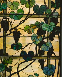 Druivenrankenpaneel, ca. 1902-15 door Louis Comfort Tiffany