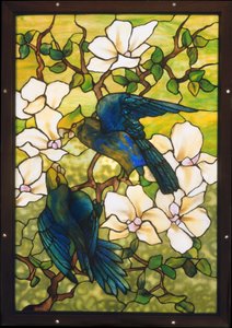 Hibiscus en papegaaien, ca. 1910-20