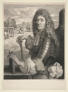 Portret van een edelman in harnas door Louis Cossin