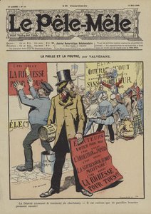 La paille et la poutre. Illustratie voor Le Pele-Mele door Louis Denis Valverane