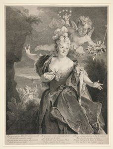 Portret van Marie Anne de Chateauneuf (genaamd Duclos) door Louis Desplaces