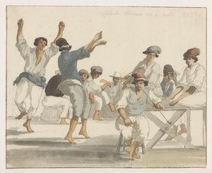 Dansende Maltezer matrozen door Louis Ducros