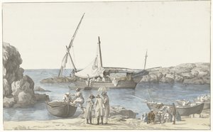 Gezicht op Tarente en haven van Luogo Vivo