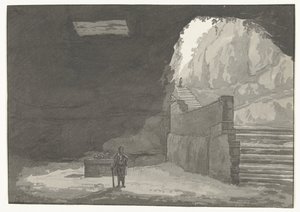 Grot en fontein in de oude stad Manduria