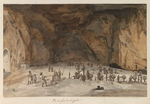 Interieur van grot Santa Maria Capella (Voyage en Italie, en Sicile et à Malte - 1778)