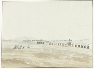 Processie in de omgeving van Cerignola (Voyage en Italie, en Sicile et à Malte - 1778) door Louis Ducros