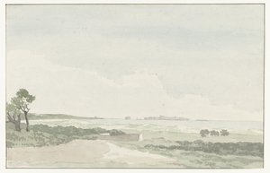 Vergezicht met de stad Gallipoli door Louis Ducros