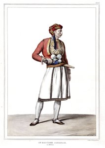Een Albanese slager in Athene. in 