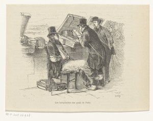 Boekhandelaar op een kade in Parijs