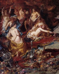 De verleiding van Sint-Antonius (detail) door Louis Eugene Gabriel Isabey