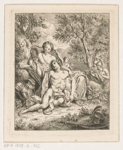 Rinaldo en Armida door Louis Fabritius Dubourg