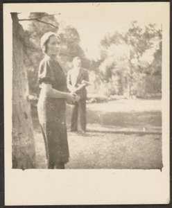 [Man en vrouw spelen croquet]. door Louis Fleckenstein