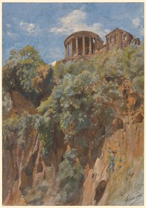 Uitzicht op de Tempel van Vesta in Tivoli