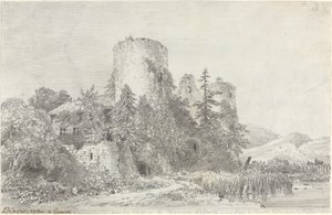 Vue du Chateau de Saconnex door Louis Francois Cassas