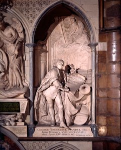 George Frederic Handel monument, Westminster Abbey door Louis Francois Roubilliac