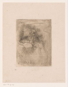 Oude man met baard leunend op een opengeslagen boek door Louis Gallait (attributed to)