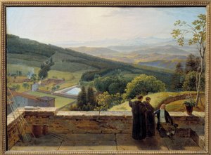 De Arno-vallei, uitzicht vanaf Vallombrosa