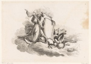 Cartouche met wapens door Louis Germain