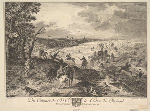 Overval op een weg na een schilderij in de collectie van de hertog van Choiseul, 1771 door Louis Germain