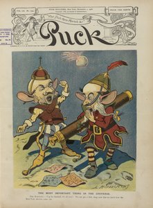 Puck cover ter viering van Charles Evans Hughes gekozen tot gouverneur van New York, 1906 door Louis Glackens
