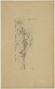 McVickers Theater: Schets voor ornamentband zonder titel door Louis H. Sullivan
