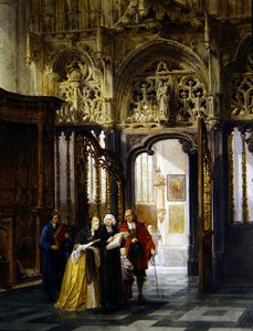 Een Bezoek aan de Kathedraal door Louis Haghe