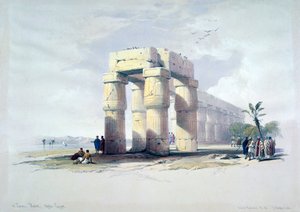 In Luxor, Thebe, Opper-Egypte, 19e eeuw door Louis Haghe