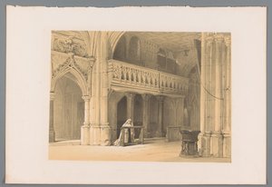 Biddende non in het Nonnbergklooster te Salzburg