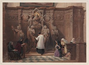 Biechtstoel, Kerk van St. Paul, Antwerpen, 1838