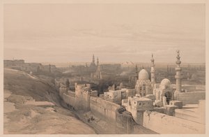 Egypte en Nubië: Deel III - Nr. 26, Caïro, kijkend naar het westen, 1838 door Louis Haghe