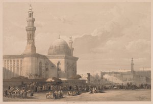 Egypte en Nubië: Deel III - Nr. 38, Moskee van Sultan Hassan vanaf het Grote Plein van de Rameyleh door Louis Haghe