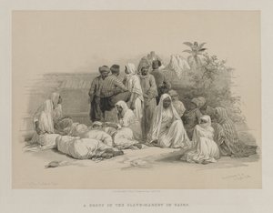 Egypte en Nubië, Deel III: Op de Slavenmarkt in Caïro door Louis Haghe