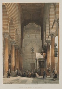 Egypte en Nubië, Deel III: Interieur van de moskee van de Metwalys door Louis Haghe