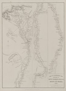 Egypte en Nubië, Deel III: Kaart ter Illustratie van de Schetsen van David Roberts, Esq: R.A. in Egypte en Nubië 1849 door Louis Haghe
