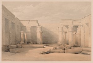 Egypte en Nubië: Deel II - Nr. 18, Medinet Abou, Thebe, 1832 door Louis Haghe