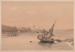 Egypte en Nubië: Deel II - Nr. 6, Toegang tot het Fort van Ibrim, Nubië, 1838 door Louis Haghe