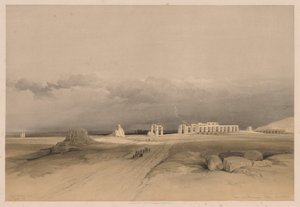 Egypte en Nubië: Deel II - Nr. 8, Ruïnes van het Memnonium, Thebe door Louis Haghe