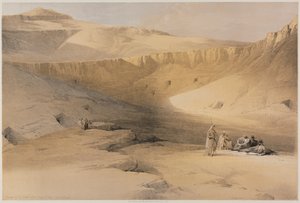 Egypte en Nubië, Deel II: Ingang naar de graven van de koningen van Thebe, Bab-El-Malouk, 1848 door Louis Haghe