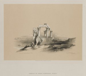 Egypte en Nubië, Deel II: Ruïnes van de Tempel van Kardeseh, Nubië, 1848 door Louis Haghe